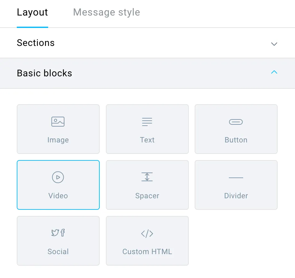 How to add a video to my message?